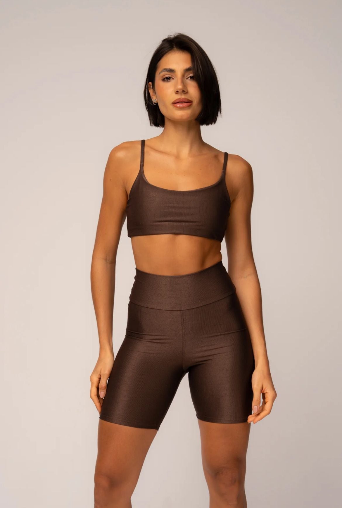 Conjunto shorts e Top Chocolate