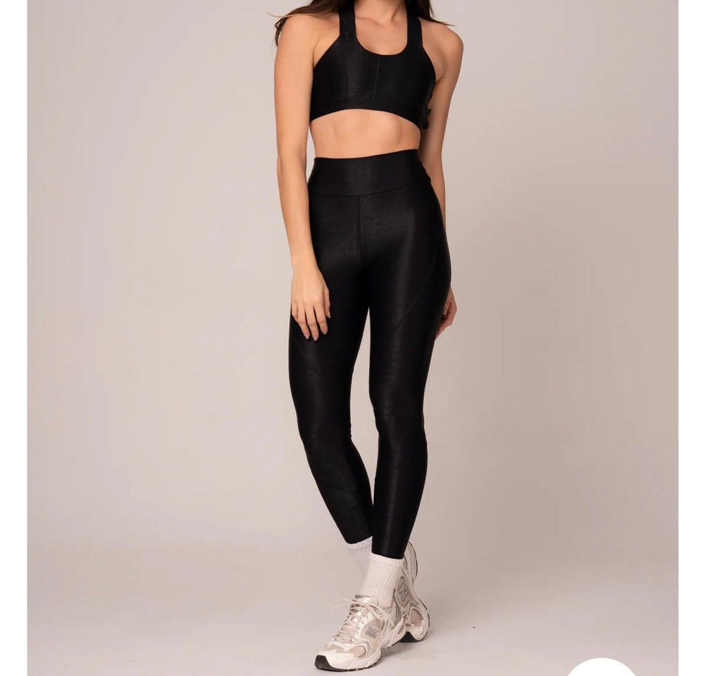 Conjunto legging e Top Cruzado Preto